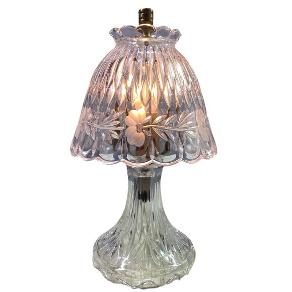 Princess House Heritage Crystal Romance Collection Electric Lamp &Shade 11